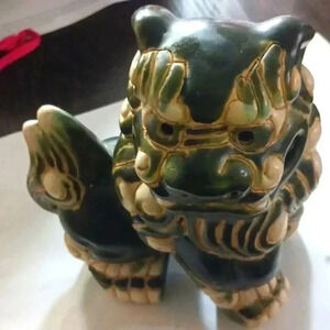 Mid century Majolica stlye glazed vintage piece..